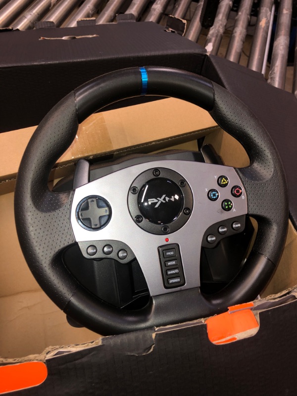 Photo 4 of PXN V9 Gaming Racing Wheel with Pedals and Shifter, Steering Wheel for PC, Xbox One, Xbox Series X/S, PS4, PS3 and Nintendo Switch