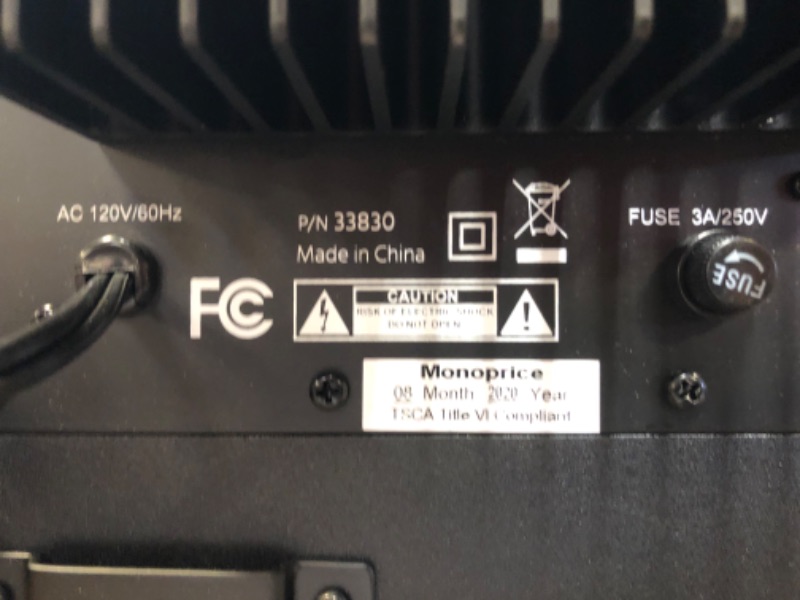 Photo 1 of Monoprice 133830 Ssw-10 Powered Slim 10 Inch Subwoofer - Black | 150 Watt, Low Profile, Powerful Amp, Low Pass, 10 Inch, 10 inch