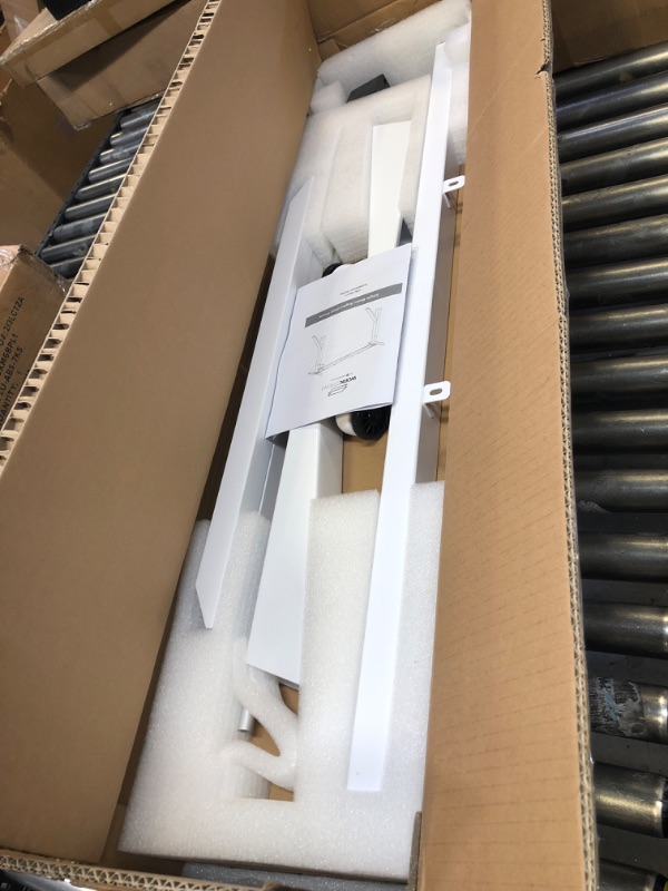 Photo 1 of Monoprice Single Motor Angled Sit-Stand Desk Frame with Built-in Retracting Casters - Workstream Collection