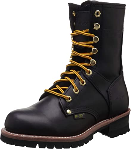 Photo 1 of Ad Tec 9" Women Logger Boots Crazy Horse Leather, Plain Soft Safety Toe With Oil Resistant Lug Sole 7.5