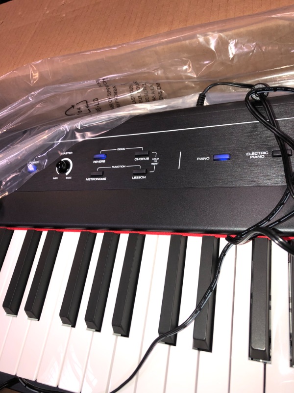 Photo 2 of Alesis Recital – 88 Key Digital Piano Keyboard with Semi Weighted Keys, 2x20W Speakers, 5 Voices, Split, Layer and Lesson Mode, FX and Piano Lessons
