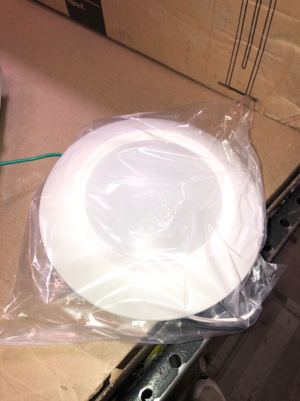 Photo 2 of JULLISON 6 Inch LED Low Profile Recessed & Surface Mount Disk Light, Round, 15W, 900 Lumens, 5000K Day Light White, CRI80, Driverless Design, Dimmable, ETL Listed, White
