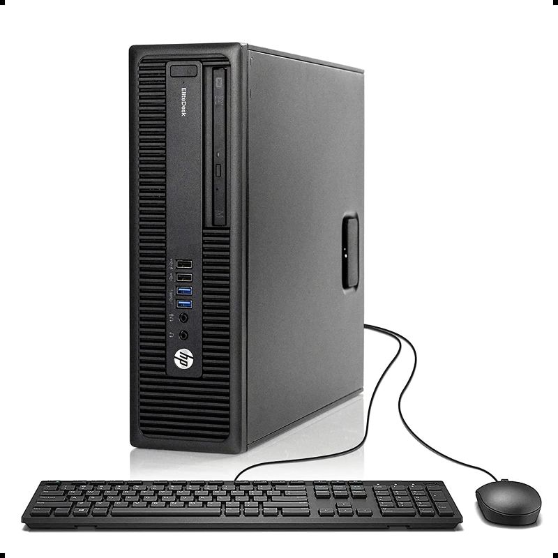 Photo 1 of HP EliteDesk 800 G2 Business Desktop, Intel Core i7 6700 3.4Ghz, 32GB DDR4 RAM, 1TB SSD Hard Drive, Windows 10 (Renewed)
