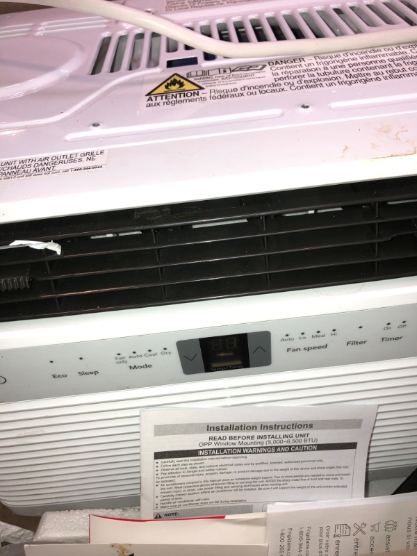 Photo 4 of Frigidaire FHWC064WB1 Window Air Conditioner, 6000 BTU, White
