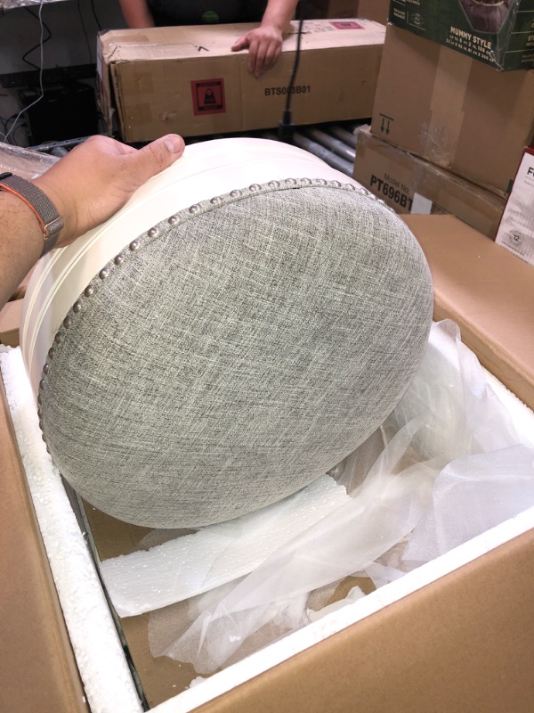 Photo 1 of Alaterre Furniture Clara Swivel Counter Height Stool - White