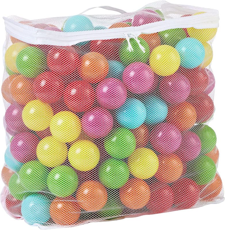 Photo 1 of BalanceFrom 2.3-Inch Phthalate Free BPA Free Non-Toxic Crush Proof Play Balls Pit Balls- 6 Bright Colors in Reusable and Durable Storage Mesh Bag with
