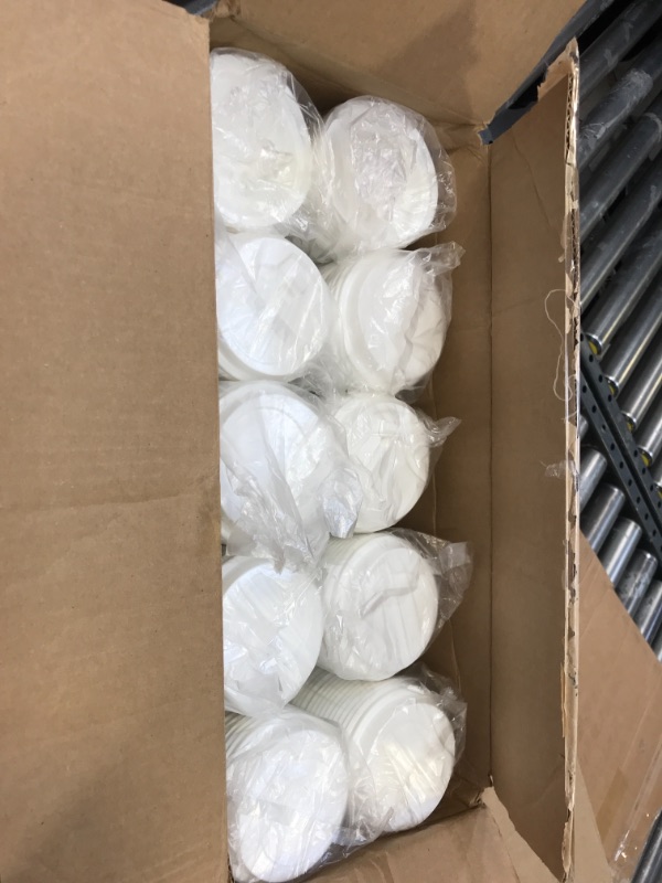 Photo 3 of (500-Pack) Coffee Cup Lids - Bulk Disposable Coffee Cup Lids with Large Sip Hole, Air Flow Vent - Fits 10oz, 12oz, 16oz, 20oz, & 24oz Paper Cups, Squat Hot Cups - White
