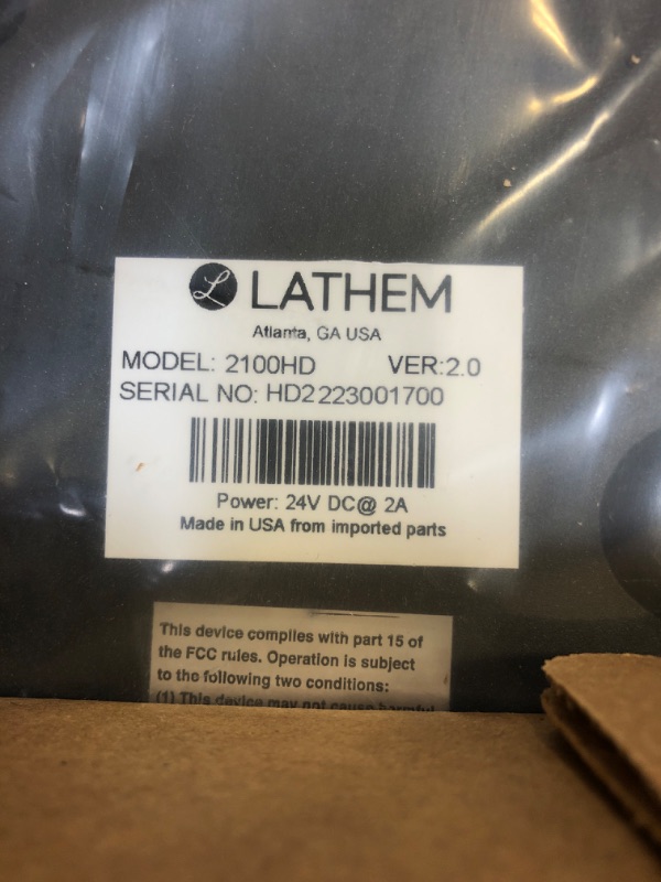 Photo 4 of Lathem Heavy Duty Maintenance-Free Thermal Print Time Clock (2100HD), Black, 9.8" x 6" x 8"