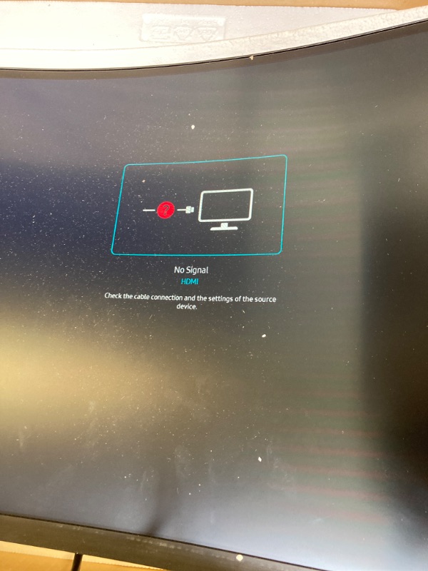 Photo 5 of SAMSUNG 49-inch Odyssey G9 Gaming Monitor | QHD, 240hz, 1000R Curved, QLED, NVIDIA G-SYNC & FreeSync | LC49G95TSSNXZA Model
damaged screen has a pixel line 