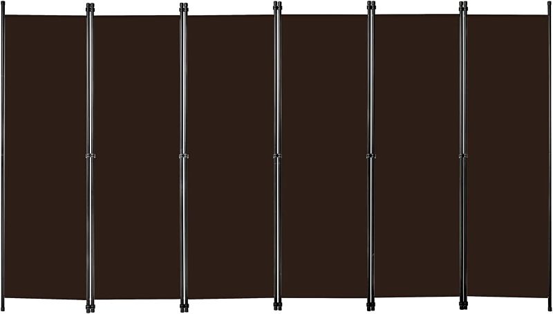 Photo 1 of 6-Panel Outdoor/Indoor Room Divider,Privacy Furniture Indoor Bedroom (Brown)
