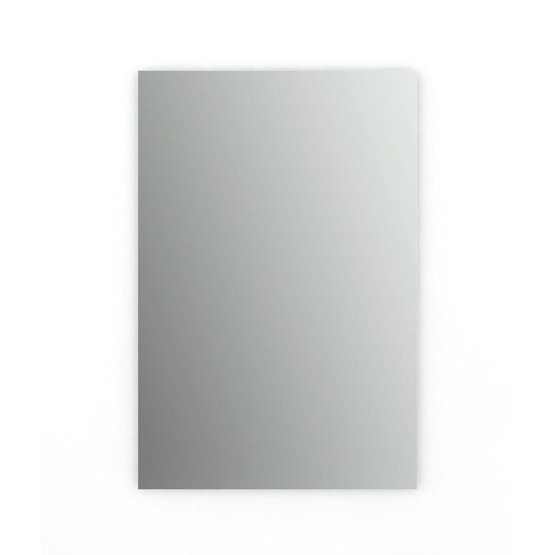 Photo 1 of 24 in. W X 36 in. H (M3) Frameless Rectangular Standard Glass Bathroom Vanity Mirror + SILVER FRAME (MIRROR JUST BY ITSELF IS 90 AT HOME DEPOT )