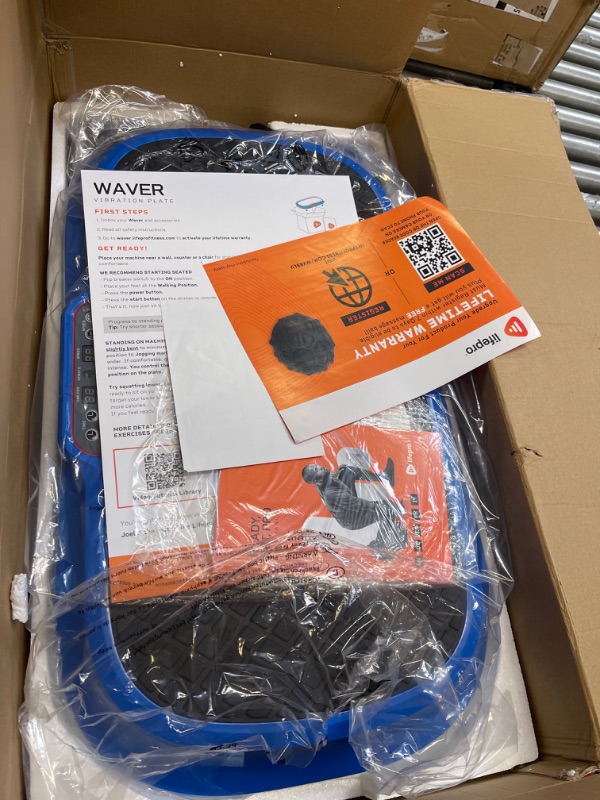 Photo 1 of LifePro Waver Vibration Plate Exercise Machine - Whole Body Workout Vibration Fitness Platform w/ Loop Bands - Home Training Equipment for Weight Loss & Toning Blue