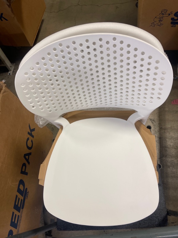 Photo 2 of 2PC WHITE PATIO HIGHCHAIR STOOL