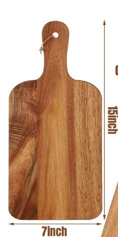 Photo 1 of Acacia Wood Cutting Board Plain Chopping Board, Small