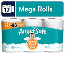 Photo 1 of Angel Soft Toilet Paper, 12 Mega Rolls