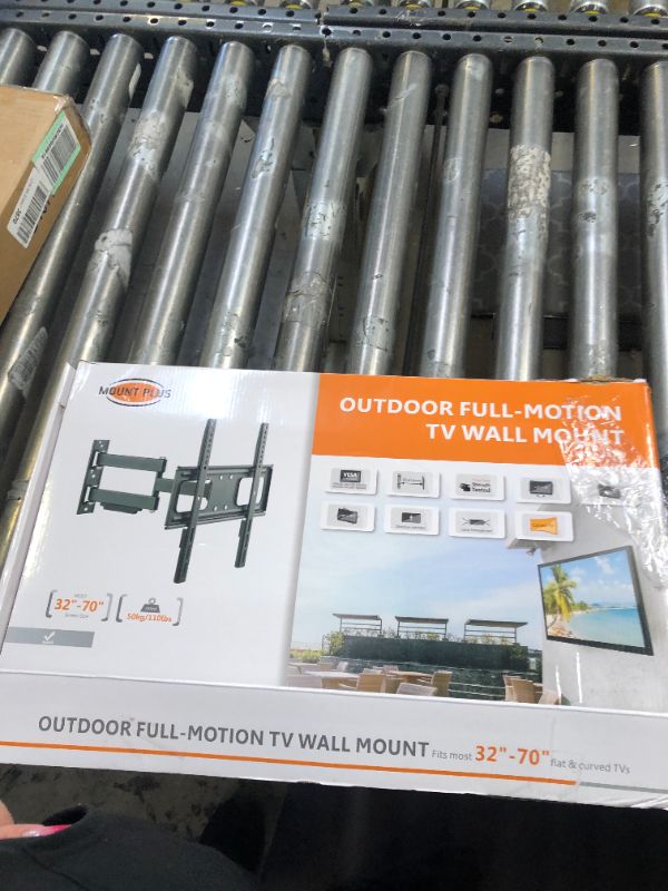 Photo 3 of Mount Plus MP-LPA36-443W Outdoor Full Motion Swivel Weatherproof Tilt TV Wall Mount for Most 32”~70” TVs Perfect Solution for Outdoor TV (Max VESA 400x400) 32" - 70" Full Motion