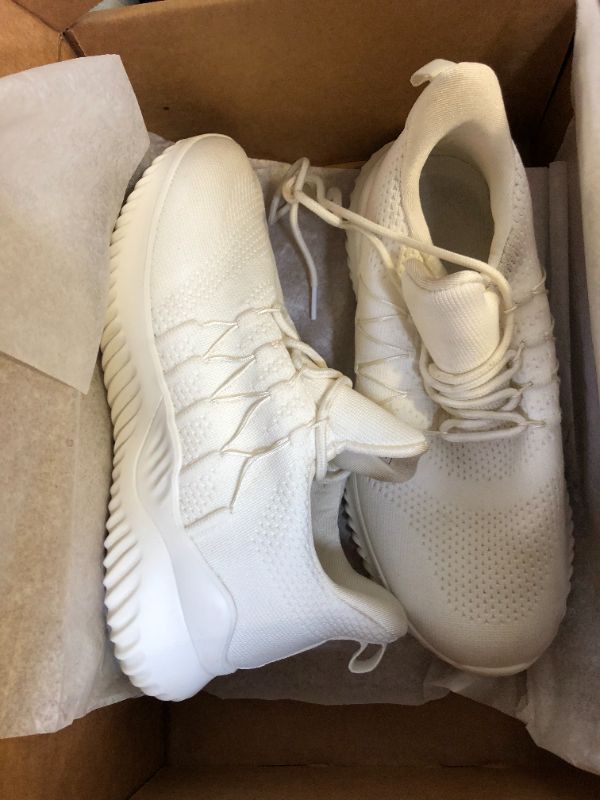 Photo 1 of AKK Womens Sneakers Tennis Shoes - Comfort Lightweight Non Slip Athletic Shoes for Gym Running Work Casual 8 White