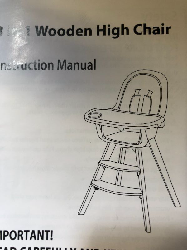 Photo 1 of 3 IN 1 WOODEN HIGH CHAIR