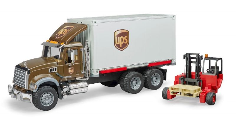 Photo 1 of Bruder - MACK Granite UPS Logistics Truck with Forklift
