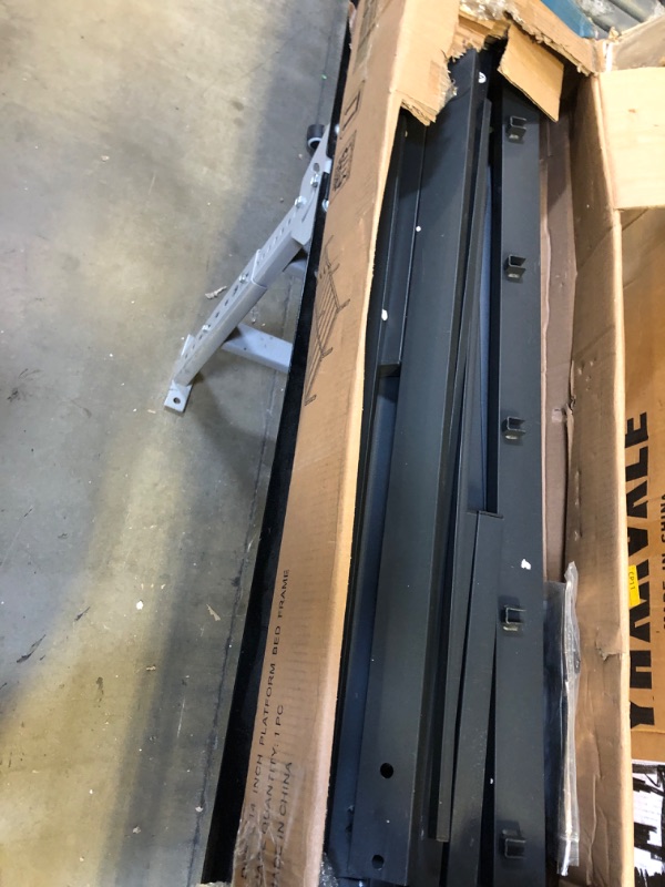 Photo 1 of AMOBRO Queen Size Bed Frame Metal 14 Inch Platform Base with Storage Heavy Duty with Steel Slats Easy Assembly Noise Free No Need Box Spring Non-Slip,Black Queen 14 inch