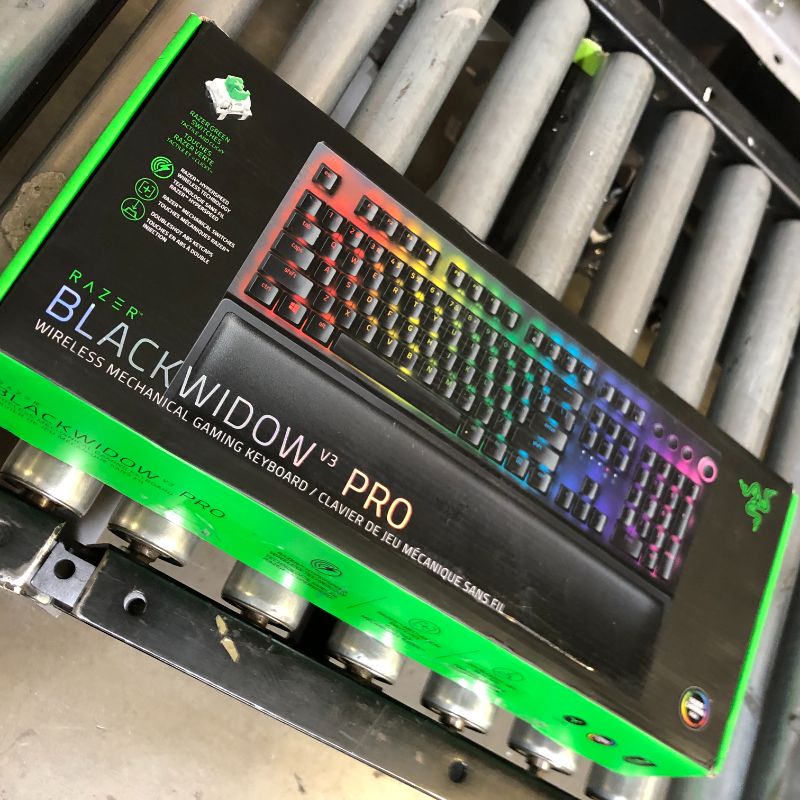 Photo 2 of Razer BlackWidow V3 Pro Mechanical Wireless Gaming Keyboard: Green Mechanical Switches - Tactile & Clicky - Chroma RGB Lighting - Doubleshot ABS Keycaps - Transparent Switch Housing - Bluetooth/2.4GHz