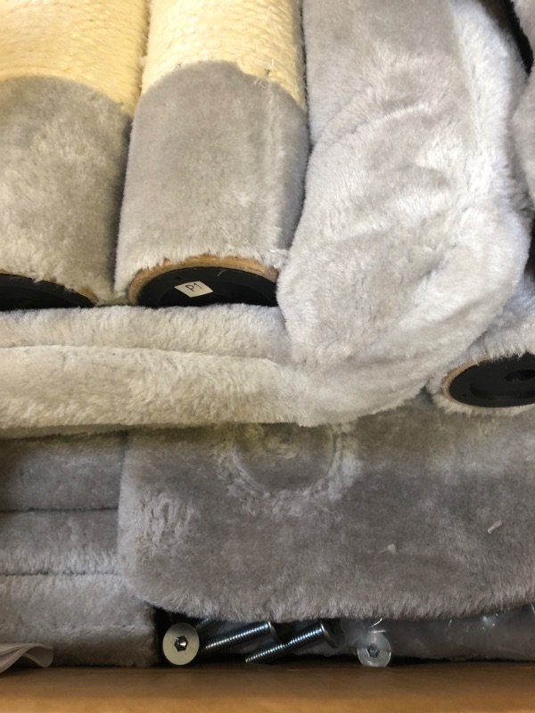Photo 1 of FEANDREA Cat Tree, Cat Tower, Cat Condo with Scratching Posts, Hammock, Plush Perch, Cat Activity Center, Light Gray UPCT161W01