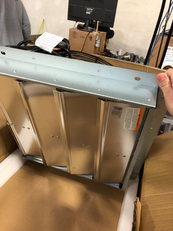 Photo 1 of VENTISOL 18 Inch Shutter Exhaust Fan Wall Mounted, Aluminum with 1.65 Meters Power Cord Kit, Automatic Venting High Speed 2500CFM, Ventilation Fan for Garage,Greenhouse,Attic,Shed,Shop 18" Exhaust Fan