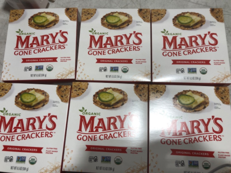 Photo 2 of Mary's Gone Crackers Original Crackers, 6.5 Ounce (Pack of 6), Organic Brown Rice, Flax & Sesame Seeds, Gluten Free Original 6.5 Ounce (Pack of 6)