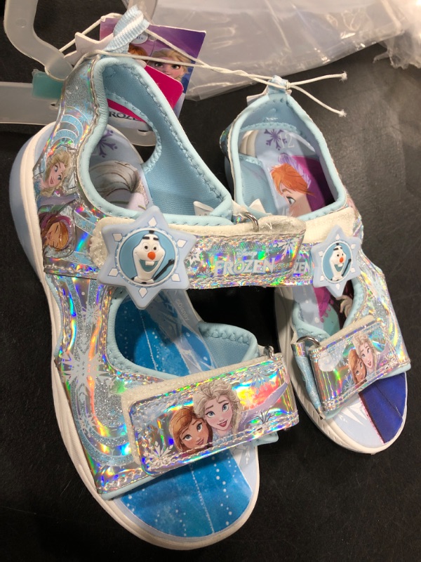 Photo 2 of Toddler Girls’ Disney Frozen Adventure Ankle Strap Sandals – Blue SIZE 12 