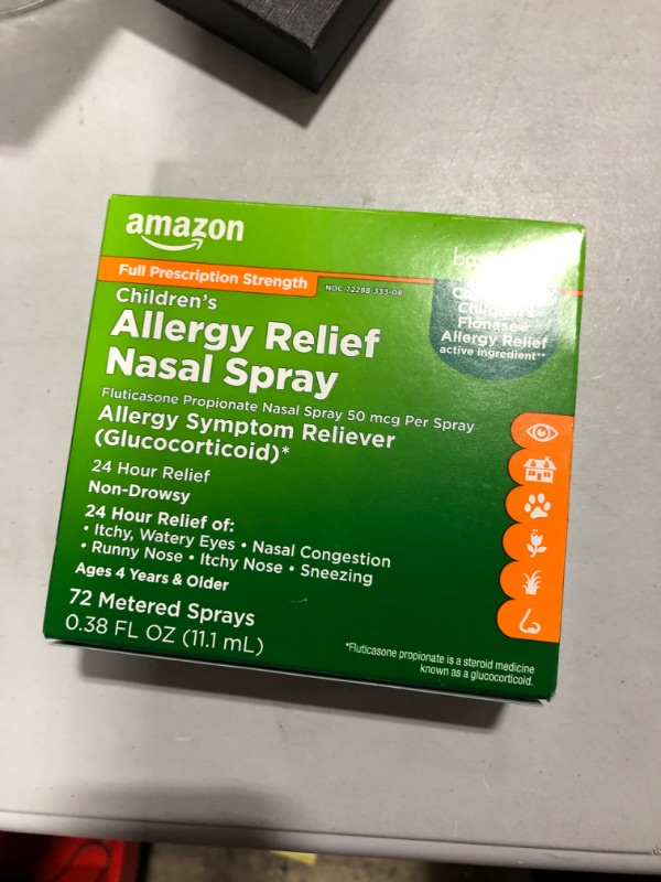 Photo 2 of Amazon Basic Care Children's Fluticasone Propionate Nasal Spray; Allergy Medicine for Kids, .38 Fl Oz