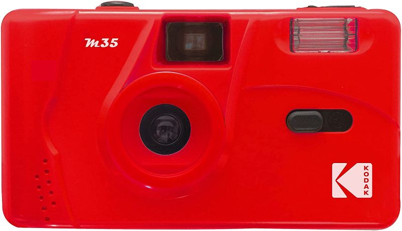 Photo 1 of Kodak M35 Film Camera, Reusable, Focus Free, Easy to Use, Build in Flash and Compatible with 35mm Color Negative or Bl/W Film (Film and AAA Battery NOT Included) (Flame Scarlet)