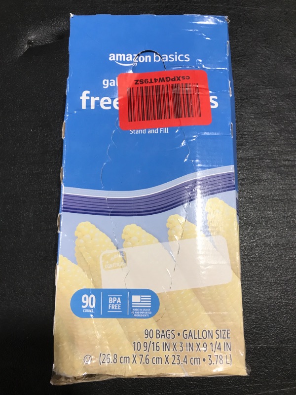 Photo 2 of Amazon Basics Freezer Gallon Bags, 90 Count (Previously Solimo). 