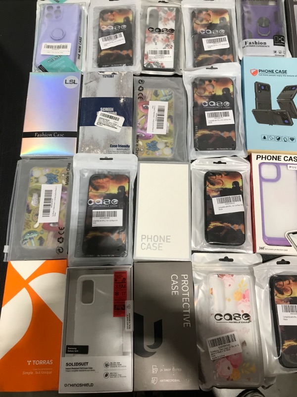 Photo 1 of LOT OF ASSORTED SMARTPHONE CASES & ACCESSORIES. STYLES AND APPLICATIONS VARY. 