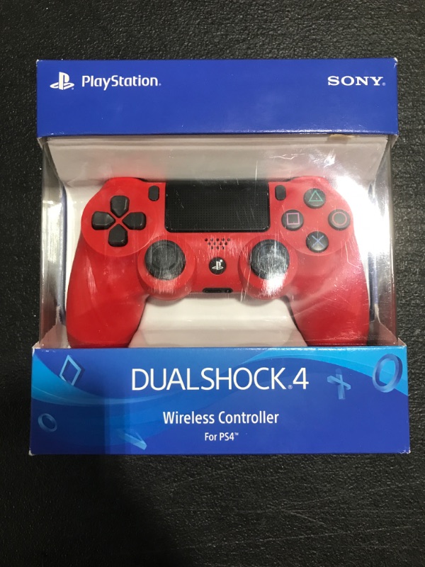 Photo 2 of DualShock 4 Wireless Controller for PlayStation 4 - Magma Red Magma Red Controller. OPEN BOX. 