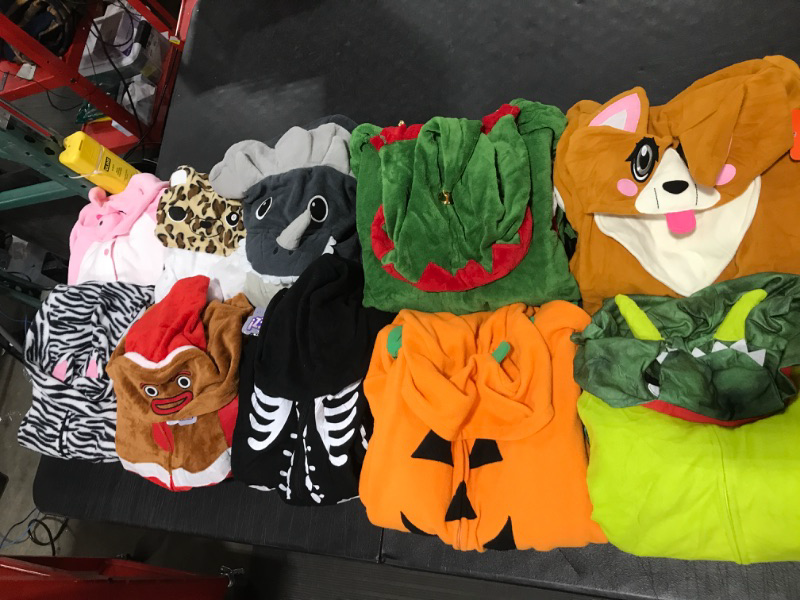 Photo 1 of Adult Character Onesies -- Various Sizes -- AS IS -- Pack of 10 