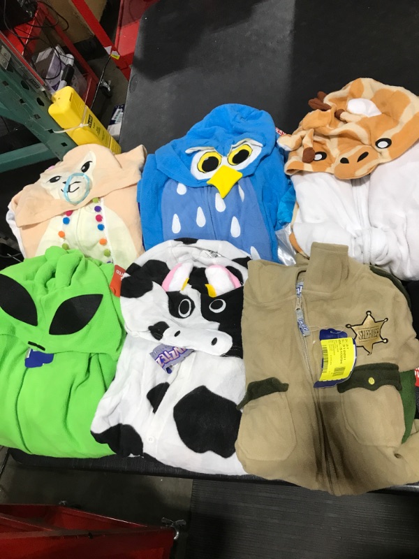 Photo 1 of Adult Animal/Character Onesies -- Various Sizes -- AS IS -- Pack of 10 