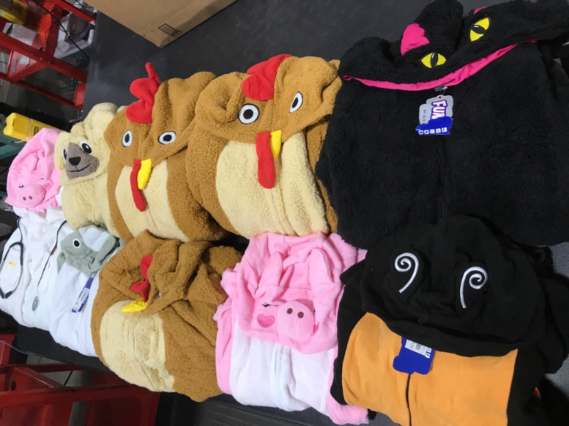 Photo 3 of Adult Animal/Character Onesies -- Various Sizes -- AS IS -- Pack of 10 