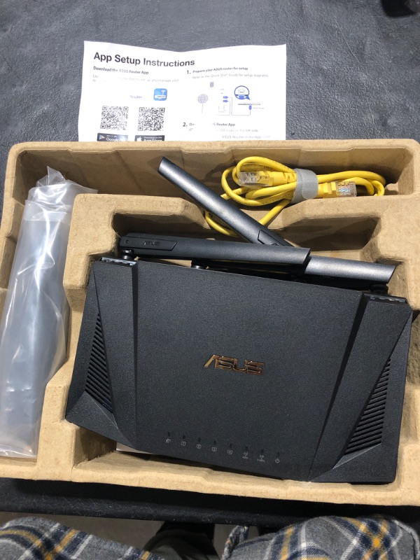 Photo 2 of ASUS WiFi 6 Router (RT-AX3000) - Dual Band Gigabit Wireless Internet Router, Gaming & Streaming, AiMesh Compatible, Included Lifetime Internet Security, Parental Control, MU-MIMO, OFDMA