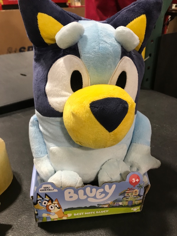 Photo 1 of Bluey 18" Stuffed Animal - Playtime & Naptime Companion, Jumbo Size, Soft Deluxe Materials - Huggable Cuddles Best Friend (13010) Bluey Jumbo Plush Plush
