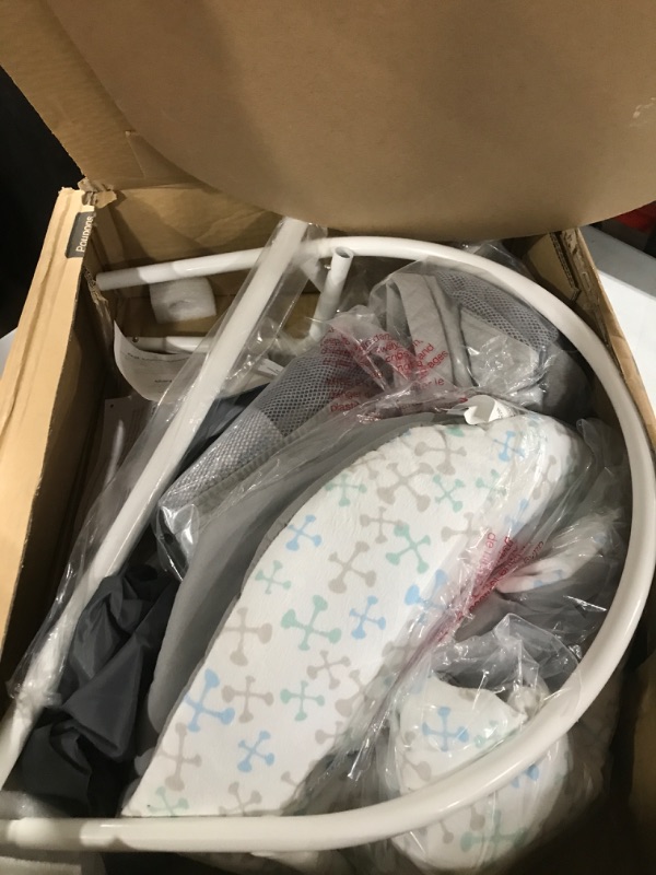 Photo 1 of Baby Basics™ Infant Bassinet, Gray, Portable and Collapsible, Includes Padded Insert Small