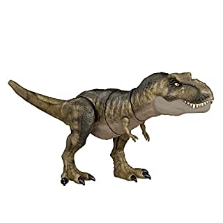 Photo 1 of ?Jurassic World Dominion Dinosaur T Rex Toy, Thrash ‘N Devour Tyrannosaurus Rex Action Figure with Sound and Motion