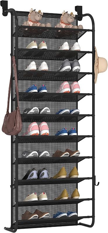 Photo 1 of 10-Tier Over The Door Shoe Organizer Hanging