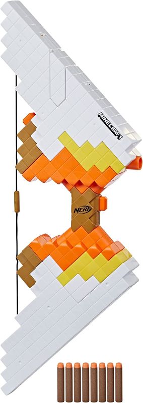 Photo 1 of  NERF Minecraft Sabrewing Motorized Blaster Bow, 8 Elite Darts, 8-Dart Clip, Electric Full Auto Toy Foam Blasters, Minecraft Toys for 8 Year Old Boys and Girls and Up 
