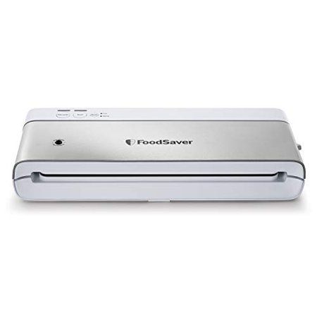 Photo 1 of FoodSaver Compact Vacuum Sealer Machine with Sealer Bags and Roll for Airtight Food Storage and Sous Vide, White
