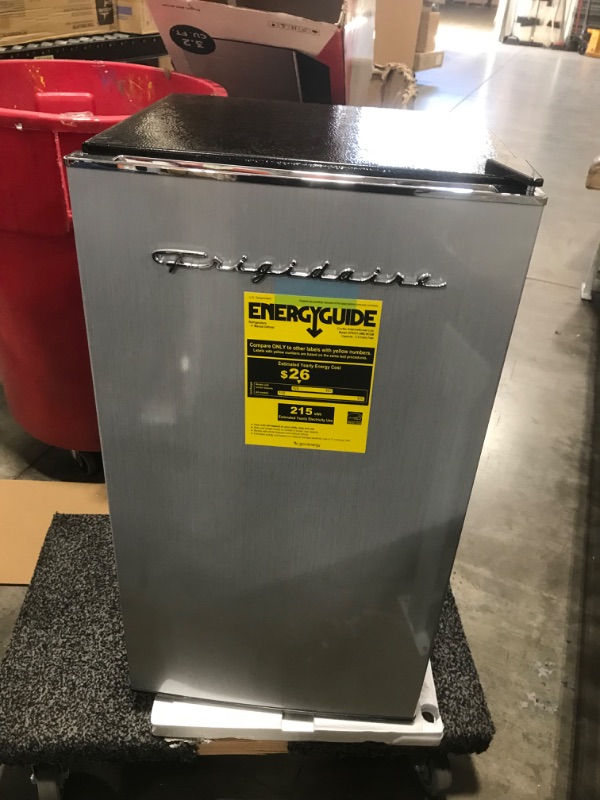 Photo 1 of  Frigidaire 3.2 Cu. Ft. Compact Refrigerator Chrome Trim EFR321 Platinum 