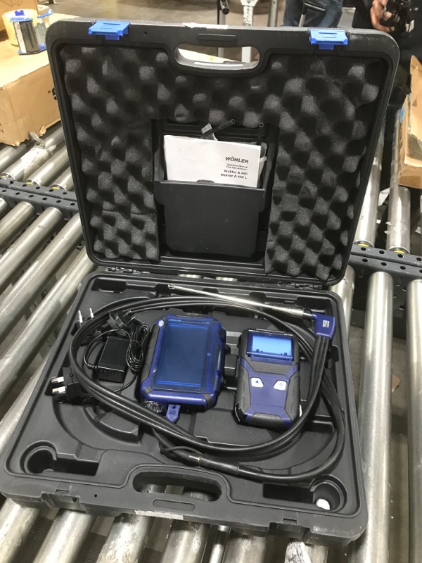 Photo 3 of Wohler A 450 L Combustion Analyzer Kit with Printer & Case | for Residential and Commercial Flue Gas Analysis | Long Time CO Sensor 5000 ppm | Free iOS & Android App, Blue