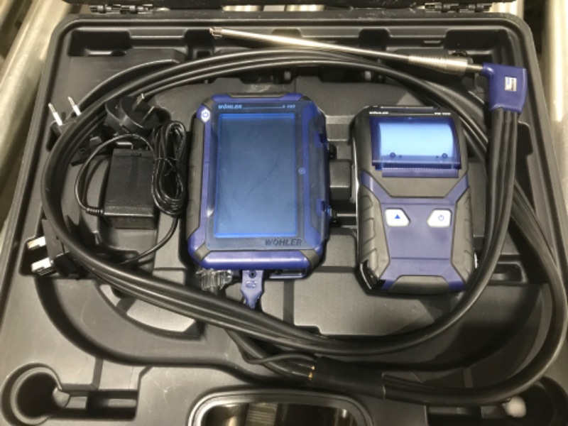 Photo 2 of Wohler A 450 L Combustion Analyzer Kit with Printer & Case | for Residential and Commercial Flue Gas Analysis | Long Time CO Sensor 5000 ppm | Free iOS & Android App, Blue