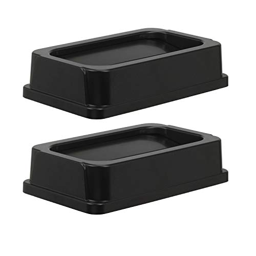 Photo 1 of  AmazonCommercial 23 Gallon Double Flip Lid for Slim Trash Can, Black, 2-Pack 