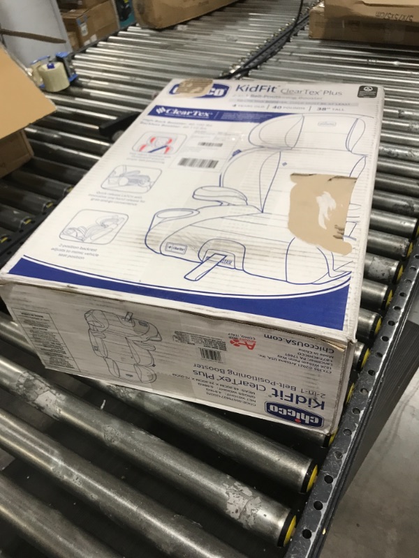 Photo 1 of Chicco KidFit ClearTex Plus 2-in-1 Belt-Positioning Booster Car Seat, Backless and High Back Booster Seat, for Children Aged 4 Years and up and 40-100 lbs. | Drift/Grey KidFit Plus with ClearTex® No Chemicals Drift/Grey