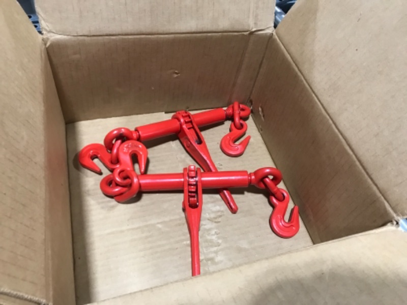 Photo 2 of 2 Pack Truck Trailer Load Binder Ratchet Chain Binder for 1/4" to 5/16" Chain (Working Load Limit: 2,600 LBS)
